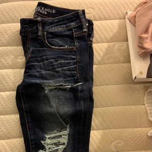 American Eagle Super Low Ripped Jeggings